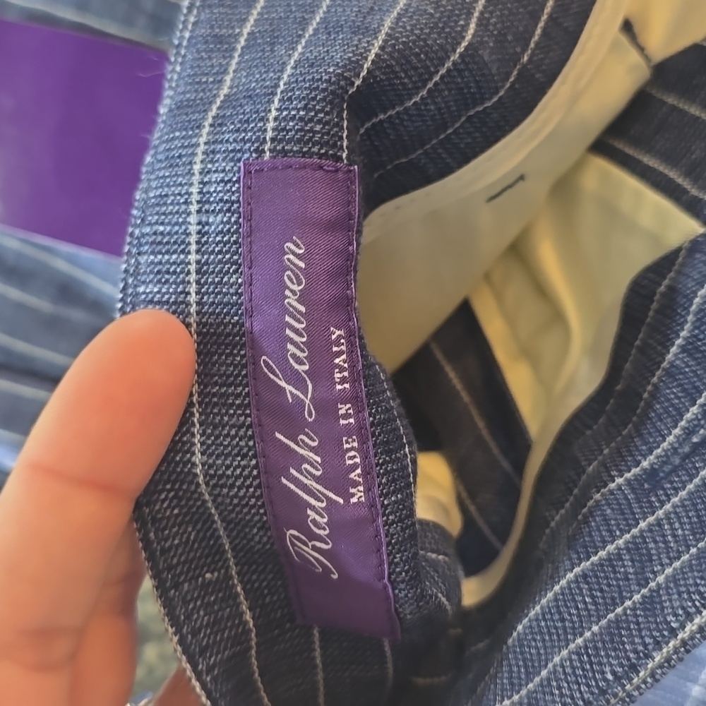 Ralph Lauren Size 34 Spring Blue/cream Pants - Picture 12 of 12